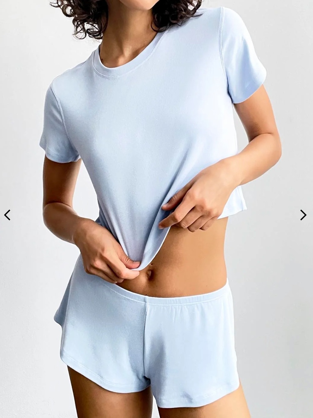 Everyday Cropped Tee in Sky Blue
